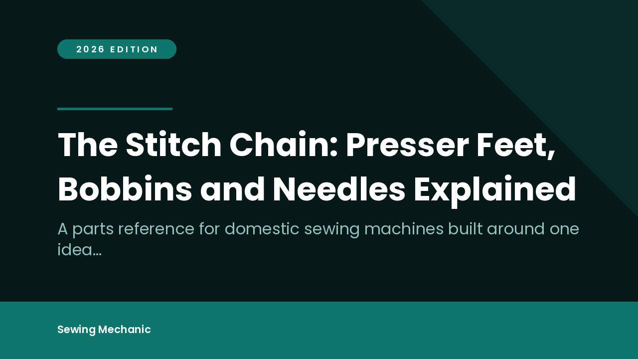 The Stitch Chain: Presser Feet, Bobbins and Needles Explained